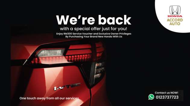 AD: Enjoy a free RM300 service voucher, other rewards when you buy a Honda from Accord Auto this October