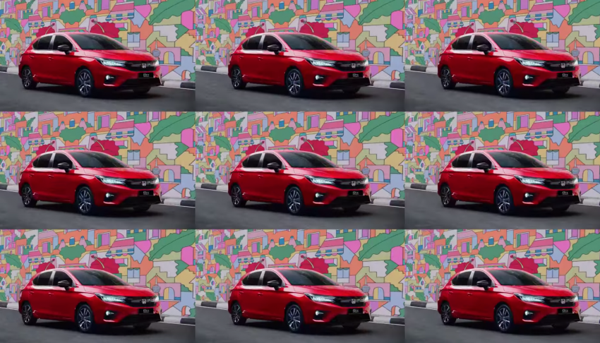 Honda City Hatchback RS e:HEV 2022 untuk Malaysia — <em>teaser</em> kedua tunjuk muka depan, merah berbeza? Image #1367668