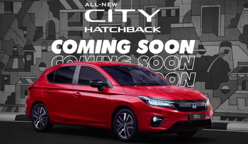Honda City Hatchback RS e:HEV 2022 untuk Malaysia — <em>teaser</em> kedua tunjuk muka depan, merah berbeza? Image #1367669