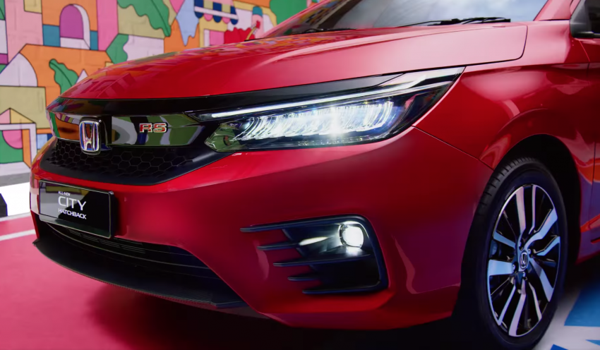 2022 Honda City Hatchback RS e:HEV for Malaysia – second teaser shows front end, new shade of red? Image #1367337
