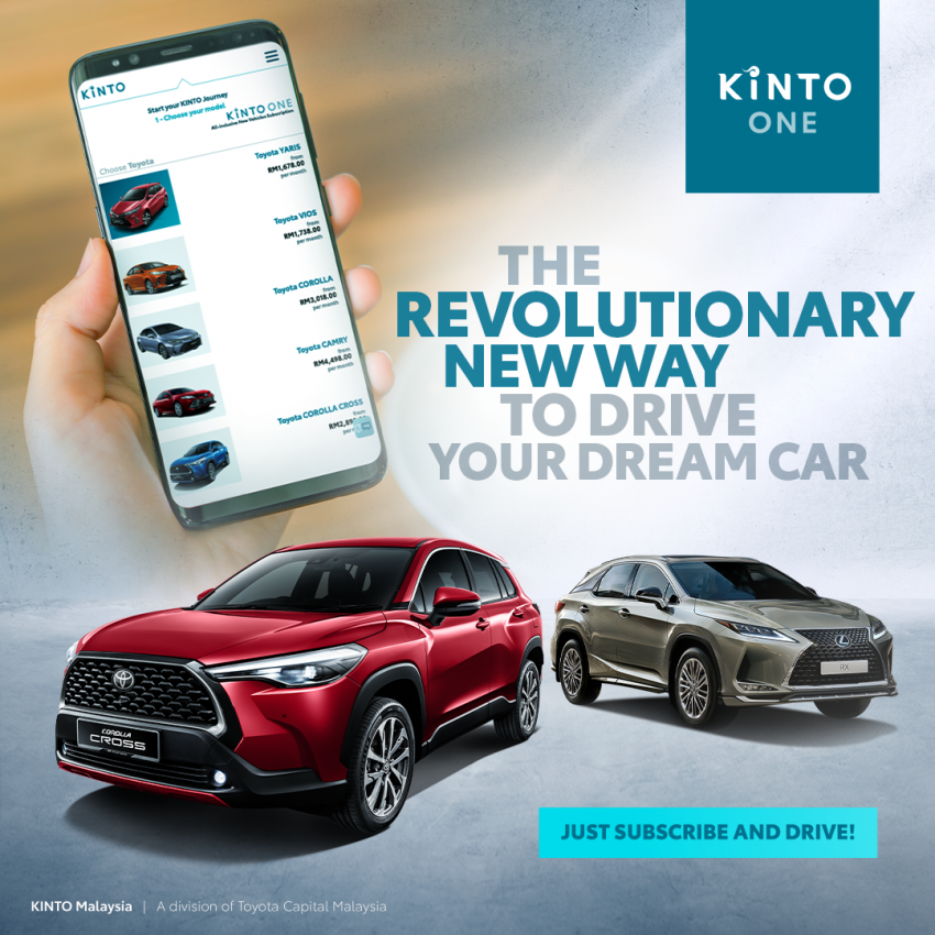 Toyota Kinto One kini dengan lebih banyak pilihan — ikut had perbatuan, tempoh langganan lima tahun 1354996