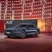 2022 Audi A8, S8 facelift – three petrol variants; diesel and PHEV to follow, extra-LWB A8 L Horch for China