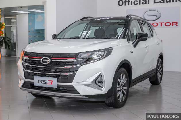 GAC GS3 di Malaysia – 1.5L NA 114 PS/150 Nm, harga RM89k-97k; SUV saingan Perodua Ativa, Proton X50