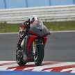 Ducati V21L MotoE prototype e-racing bike on track