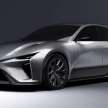 Lexus RZ electric SUV revealed in first official photos, teasers – three more EVs shown, including sports car