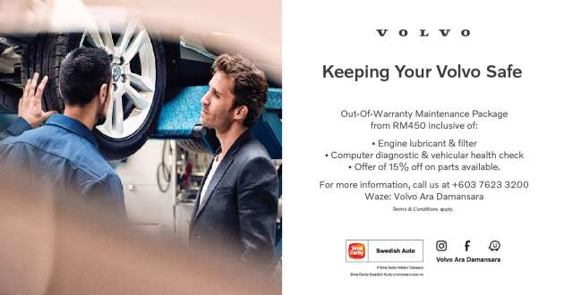 AD: Care for your out-of-warranty Volvo at Swedish Auto – maintenance packages starting from RM450