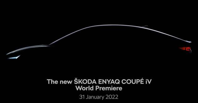 Skoda Enyaq Coupé iV teased ahead of Jan 31 debut