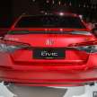 2023 Honda Civic in Malaysia – prices up by RM1,200 for all three petrol variants, e:HEV RS unchanged