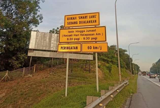 Smartlane à NKVE – voie d’urgence ouverte aux heures de pointe, Setia Alam à Shah Alam, 60 km/h