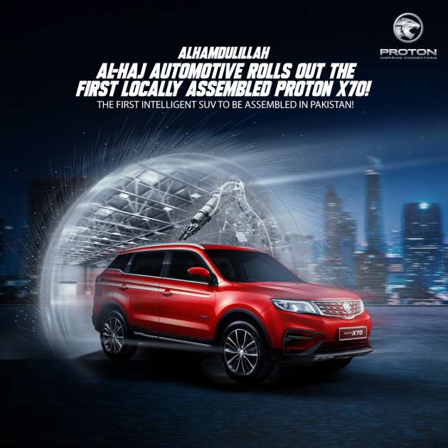 Proton X70 now CKD in Pakistan, costs RM2,375 less