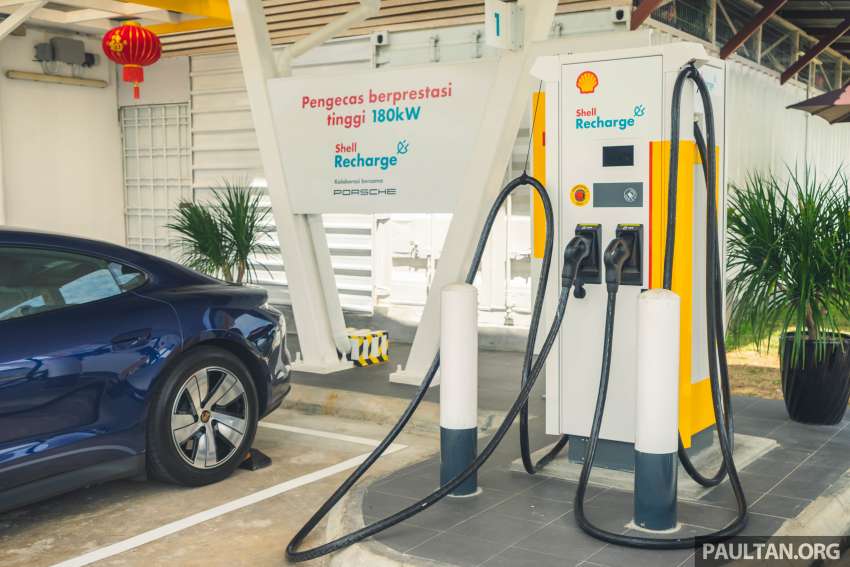 Shell Recharge EV fast charging tested in Malaysia – 180 kW of DC power in a Porsche Taycan in Tangkak! 1408645