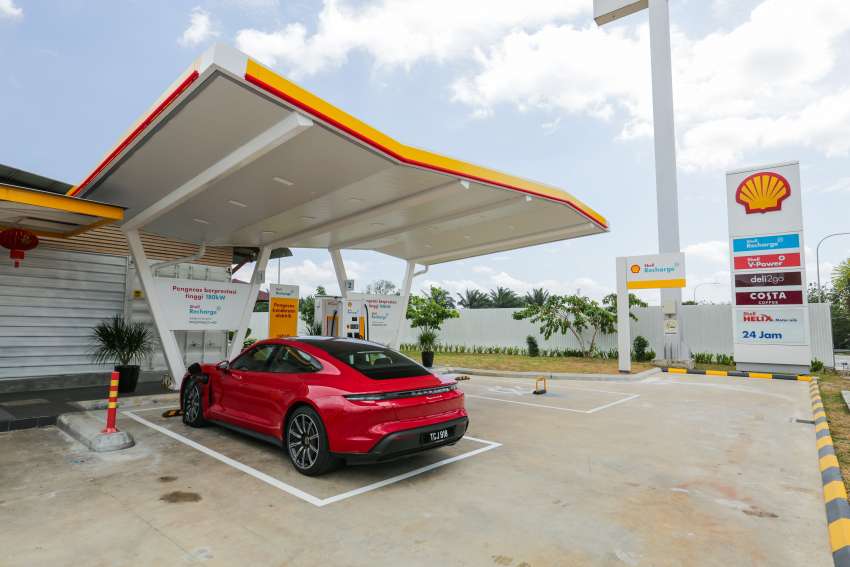 Shell Recharge EV fast charging tested in Malaysia – 180 kW of DC power in a Porsche Taycan in Tangkak! 1409448