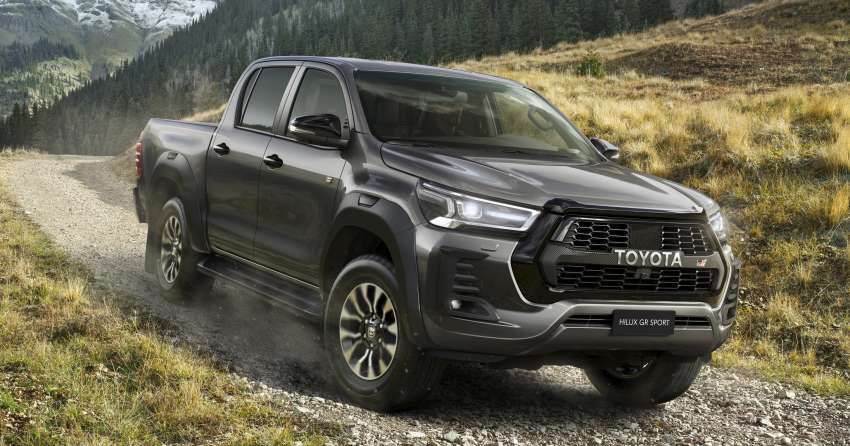 2022 Toyota Hilux GR Sport dual-cab pick-up variant for Europe; limited-slip differential, revised suspension 1399635