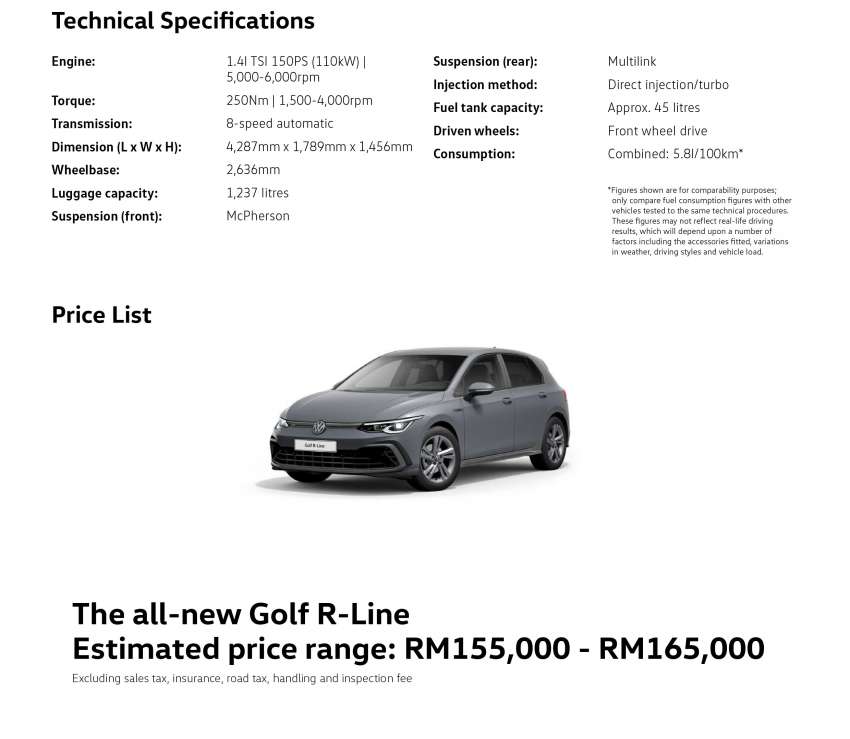 2022 Mk8 Volkswagen Golf R-Line open for booking – 1.4L TSI, 8AT replaces DSG, CKD, RM155k to RM165k 1416392