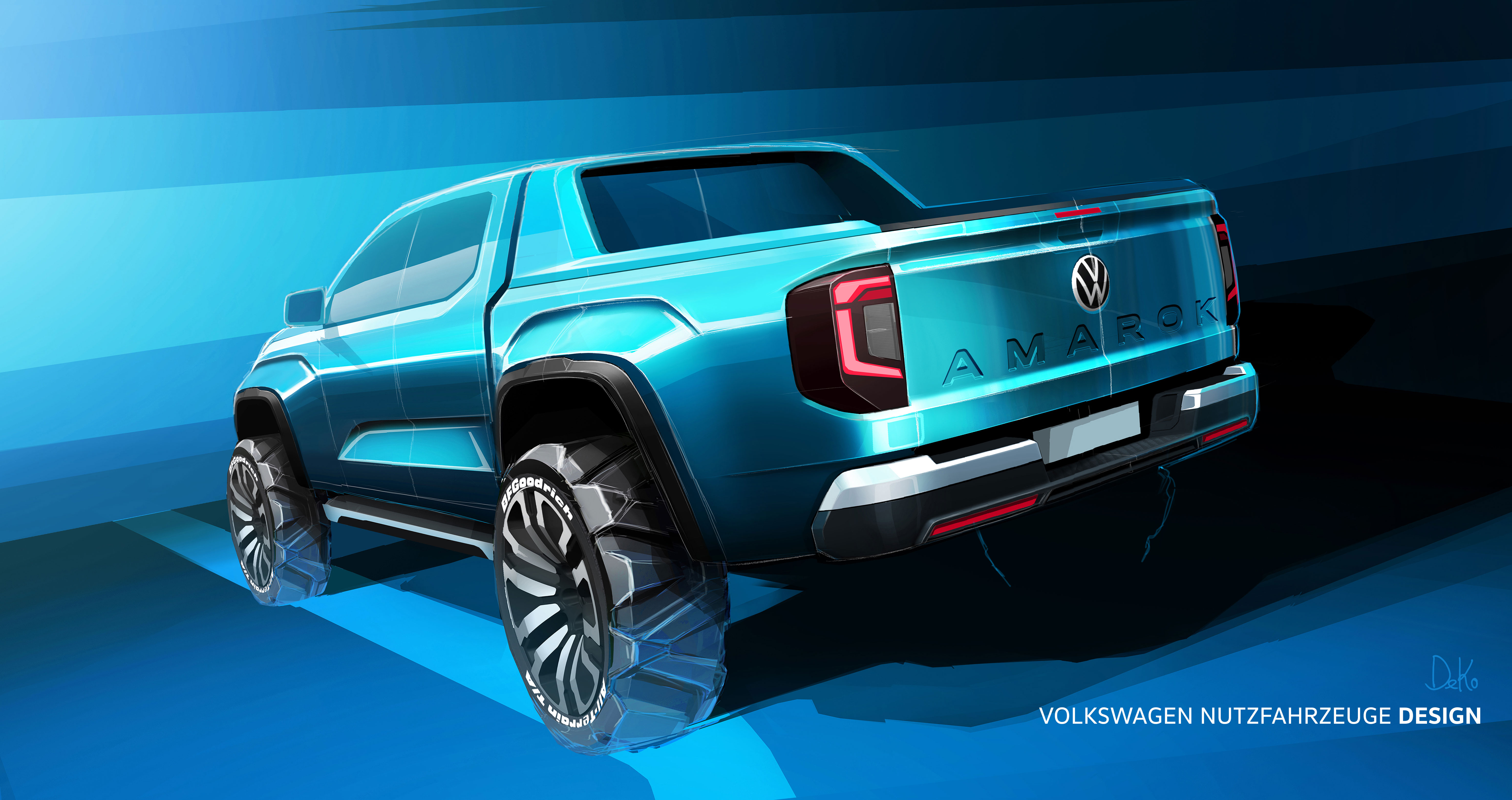 Volkswagen Amarok upcoming production sketches in 2023 (3)