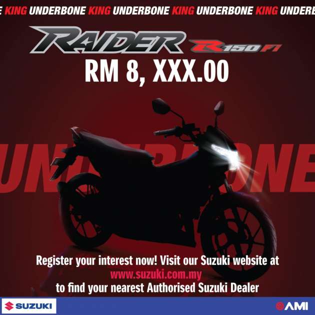 Suzuki Malaysia invites registration for 2022 Suzuki Raider R150Fi <em>kapchai</em>, indicative price RM8k plus