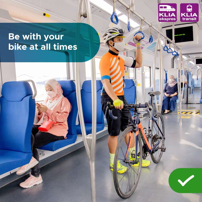 KLIA Ekspres benarkan penumpang bawa basikal naik tren pada hujung minggu, cuti umum secara percuma 1417898