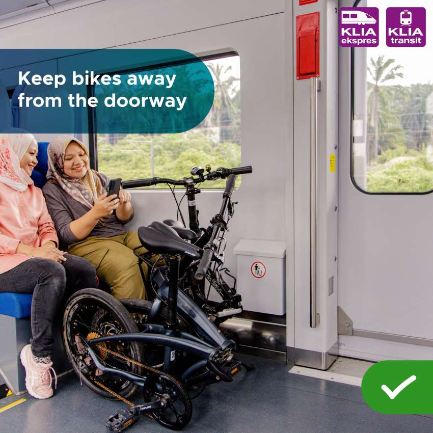 KLIA Ekspres benarkan penumpang bawa basikal naik tren pada hujung minggu, cuti umum secara percuma 1417902