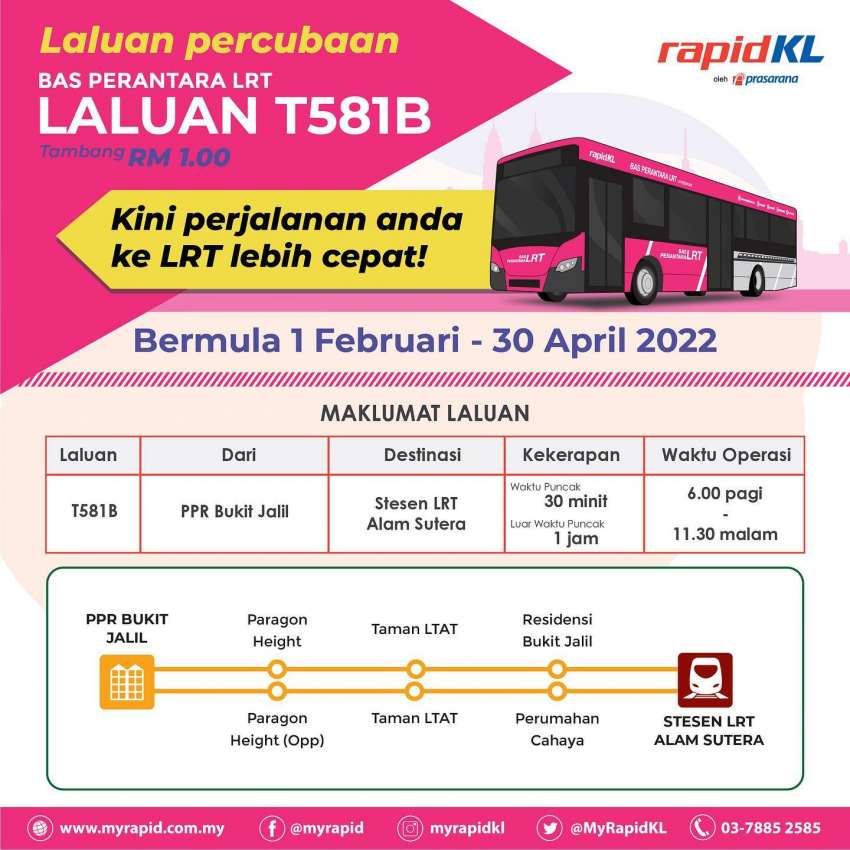 Two new LRT feeder bus routes for Subang, Bukit Jalil 1413976