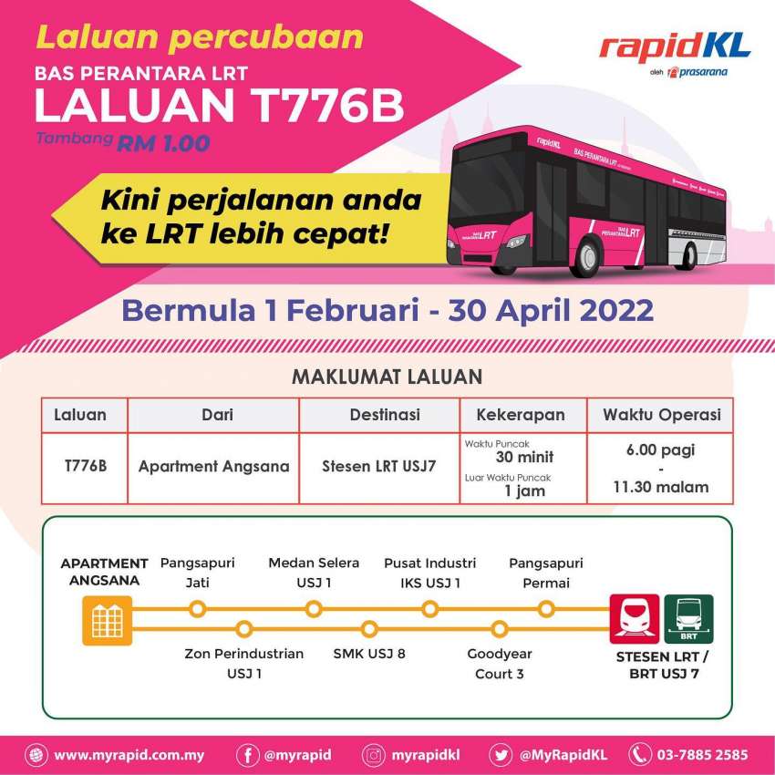 Two new LRT feeder bus routes for Subang, Bukit Jalil 1413977