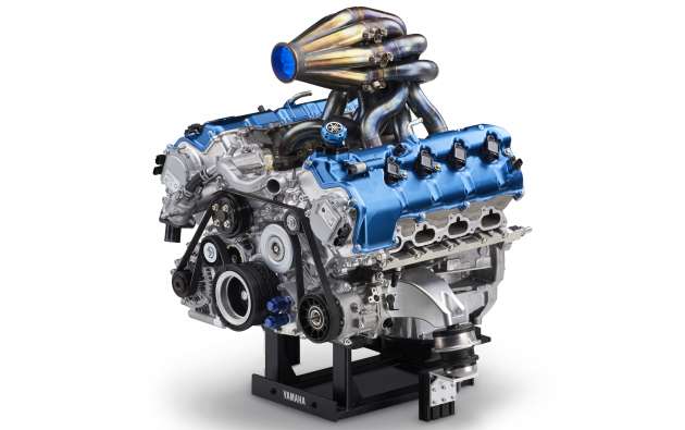 Toyota hydrogen 5.0L V8 engine developed by Yamaha with power, torque figures comparable to petrol engine