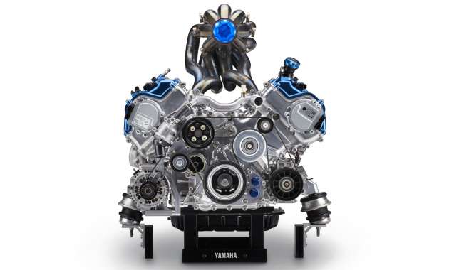 Toyota hydrogen 5.0L V8 engine developed by Yamaha with power, torque figures comparable to petrol engine