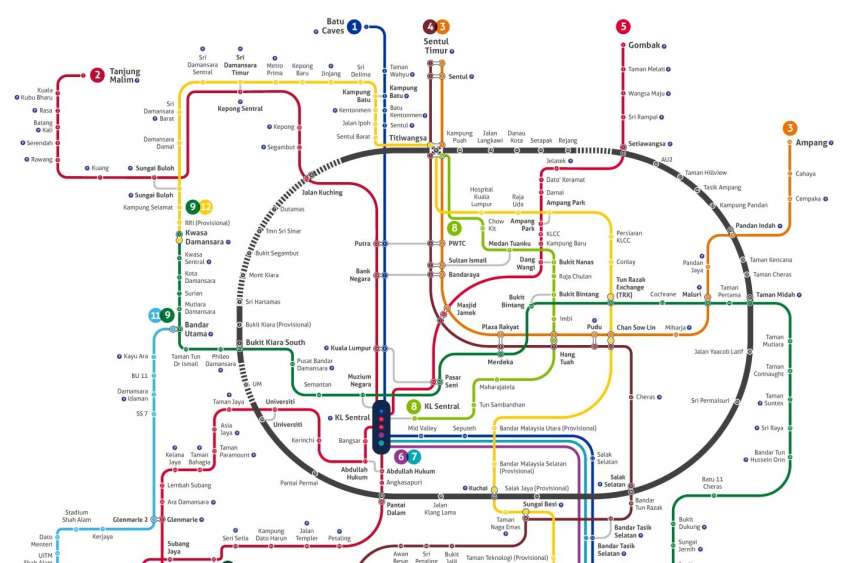 MRT3 Circle Line official map released – see how the 50.8 km, 31 station loop links with 6 existing rail lines 1434142