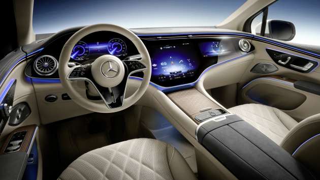 Mercedes-Benz EQS SUV interior shown – full reveal of seven-seater luxury electric crossover on April 19