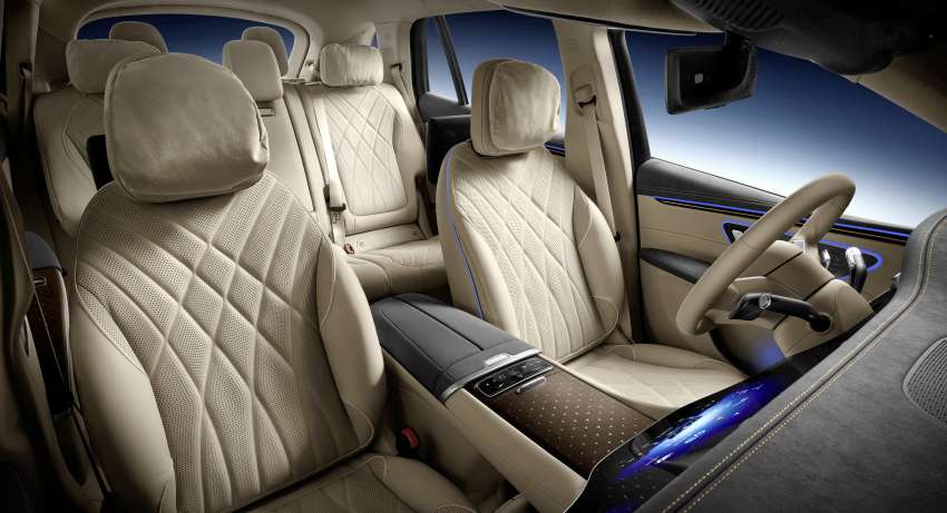 Mercedes-Benz EQS SUV interior shown – full reveal of seven-seater luxury electric crossover on April 19 1430694