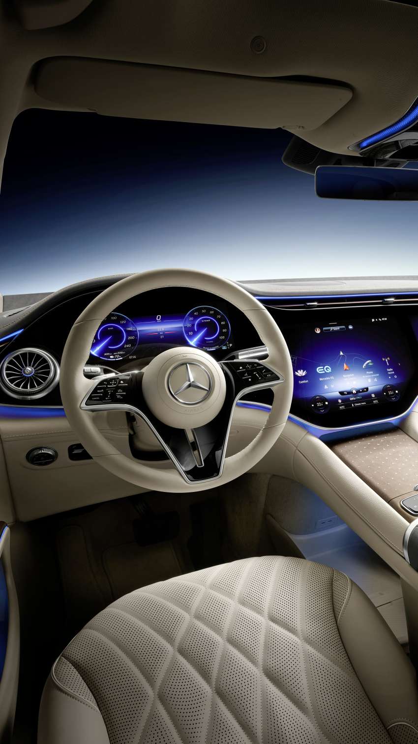 Mercedes-Benz EQS SUV interior shown – full reveal of seven-seater luxury electric crossover on April 19 1430703