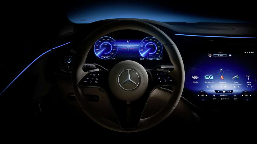 Mercedes-Benz EQS SUV interior shown – full reveal of seven-seater luxury electric crossover on April 19 1430719