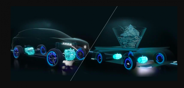 Nissan tunjuk kelancaran penggerak elektrik e-4ORCE AWD pada Ariya melalui robot penghantar ramen