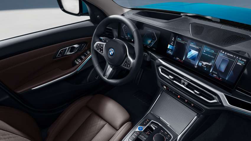 2022 BMW 3 Series facelift – new pictures, including updated interior of i3 EV sedan; widescreen display 1439831