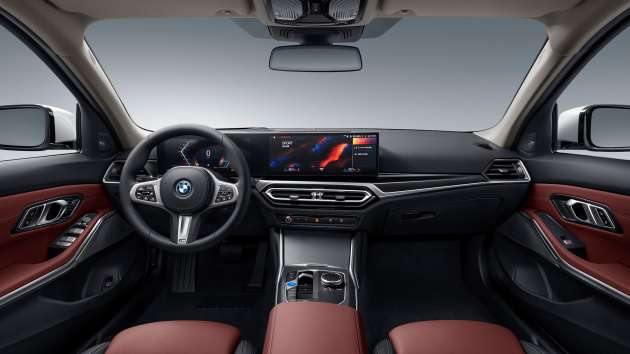 2022 BMW 3 Series facelift – new pictures, including updated interior of i3 EV sedan; widescreen display