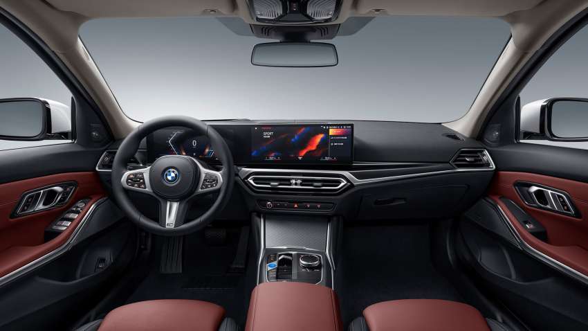2022 BMW 3 Series facelift – new pictures, including updated interior of i3 EV sedan; widescreen display 1439834