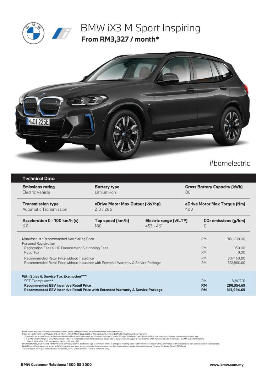 2022 BMW iX3 M Sport Impressive price up by RM3k in Malaysia – EV now from RM319k OTR with SST rebate 1439622