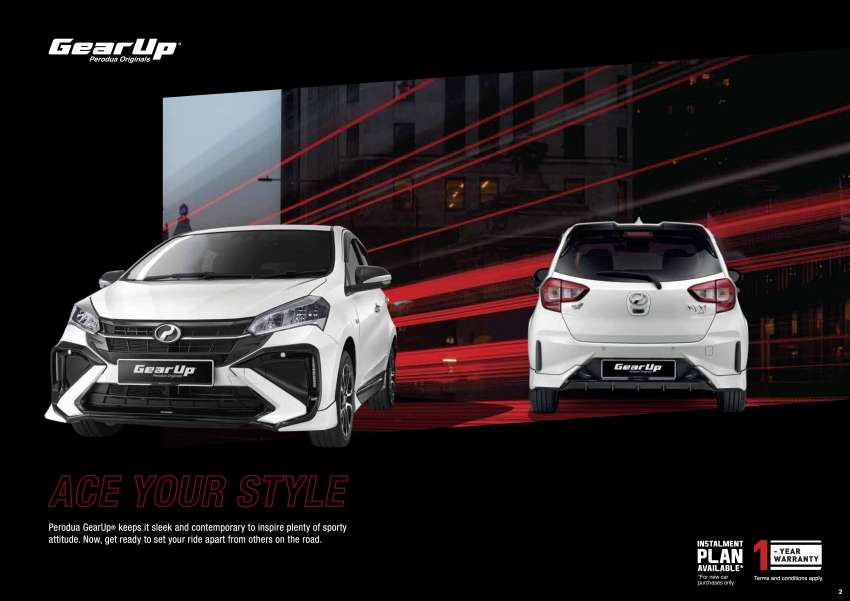 2022 Perodua Myvi GearUp – official price list and brochure for Ace bodykit, optional accessories 1444693