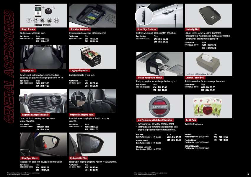 2022 Perodua Myvi GearUp – official price list and brochure for Ace bodykit, optional accessories 1444701