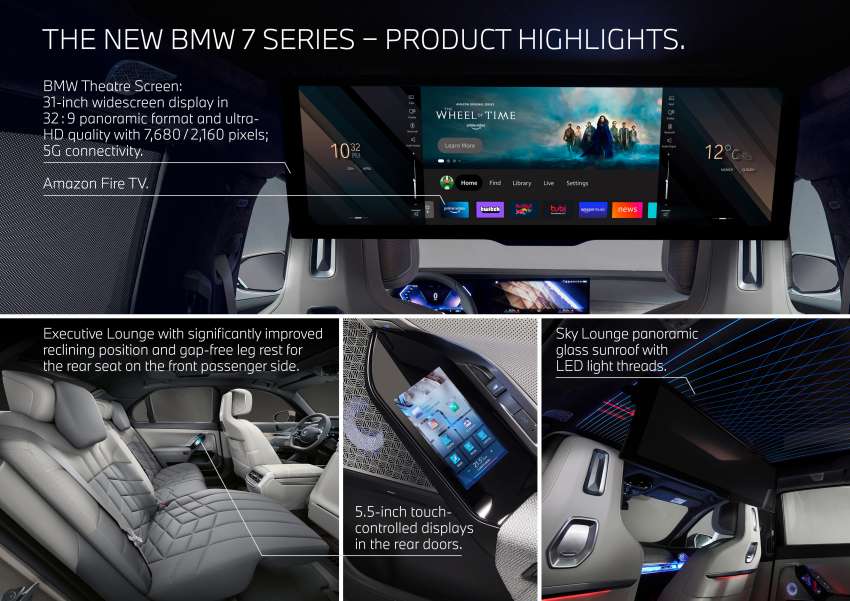 2023 BMW 7 Series: G70 gets Swarovski lights, crystal interior, 31in 8K TV, auto doors with touchscreens! 1446861
