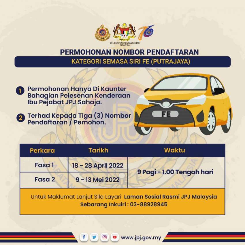 FE number plate series now open for applications 1447114