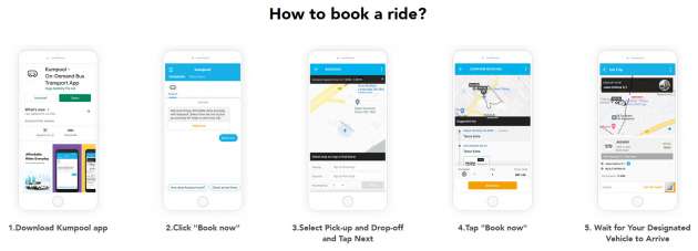 Kumpool Ride – e-hailing bus booking service comes to  Petaling Jaya – also available in JB, Subang Jaya