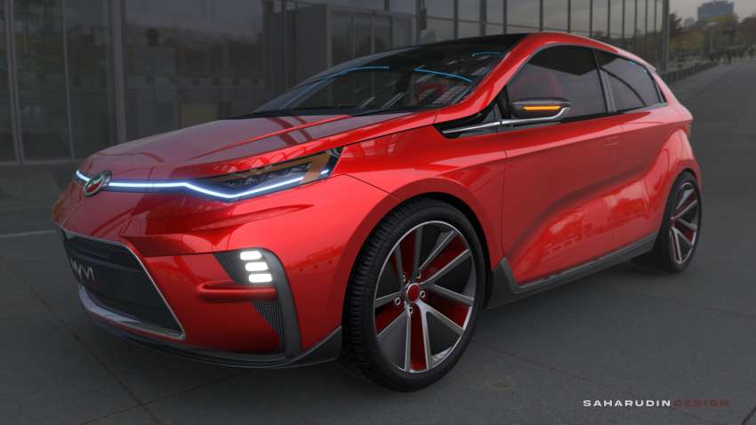 Myvi 2022 generasi baru EV oleh Saharuddin Design Image #1450607