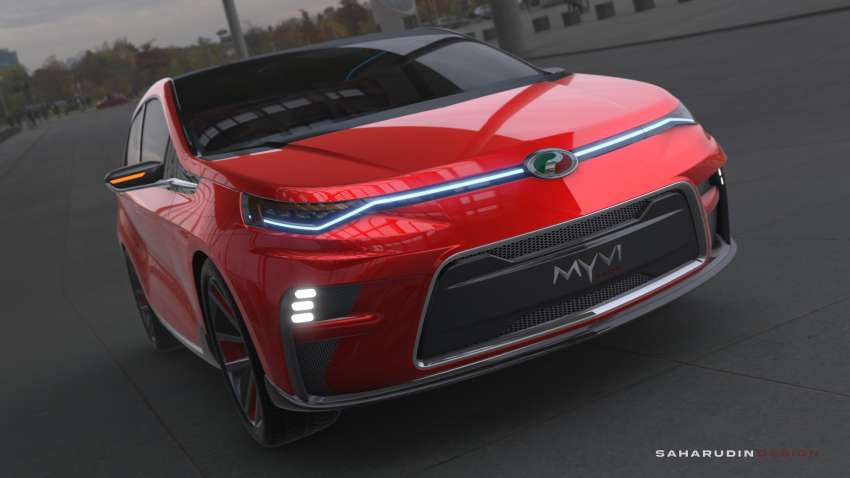 Myvi 2022 generasi baru EV oleh Saharuddin Design Image #1450612