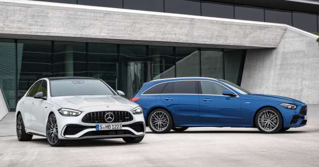 W206 Mercedes-AMG C43 4Matic – 2.0T four-cylinder replaces 3.0T V6; 408 PS, 500 Nm with electric turbo