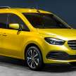 Mercedes-Benz T-Class – 5-seat small van; smaller than a V-Class; petrol and diesel first, EQT EV later