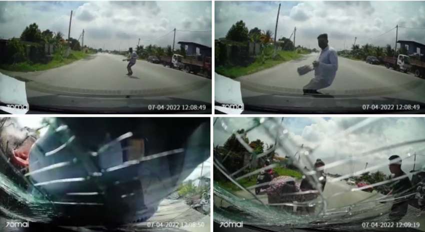 Man throws himself on moving car, group of witnesses suddenly appear – scammers foiled by dashcam video 1518697