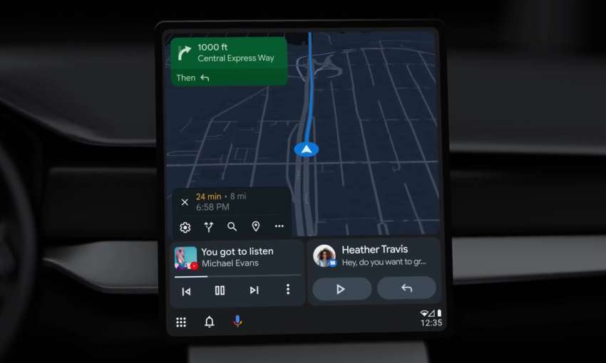 Android Auto oleh Google terima kemaskini utama — wajah baru, tambahan ciri, mod pemisah paparan skrin 1456108