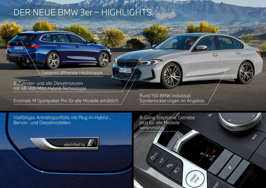 2022 BMW 3 Series facelift debuts – G20 LCI gets new headlamps, grille; widescreen display for interior 1455858