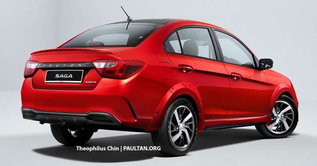2022 Proton Saga Active rendered – MC2 facelift made to look rugged with design cues from the Iriz Active