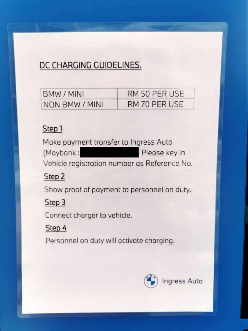 Use of DC fast chargers at some BMW Malaysia dealerships no longer free – now on pay-per-use basis 1451206